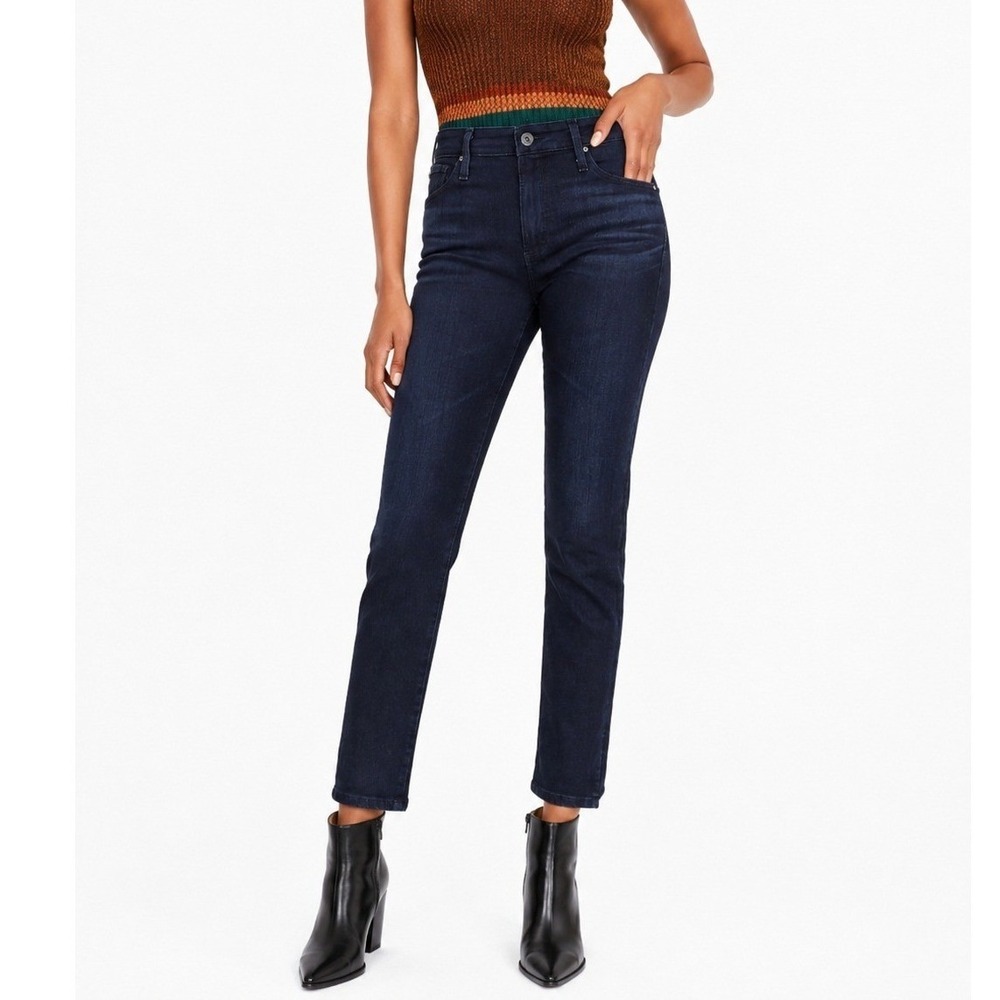 AG Adriano Goldschmied High-Rise Stevie Ankle Jeans Indigo 30R Anthropologie NWT